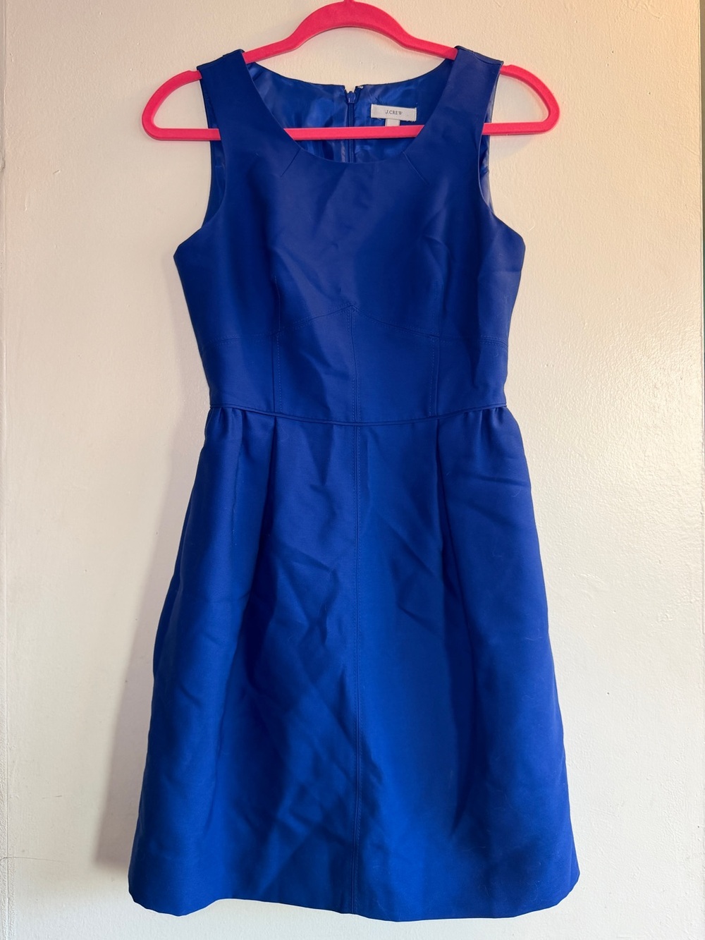 J. Crew Cobalt Blue Sleeveless Fit-and-Flare Dress
